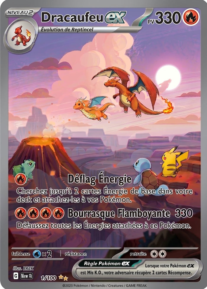 Dracaufeu ex - Carte Pokémon Fan Art