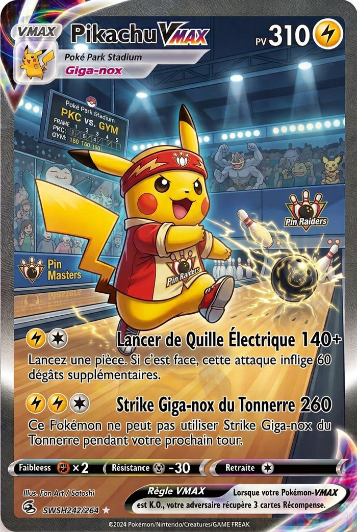 Pikachu VMAX Bowling — Carte Pokémon Fan Art
