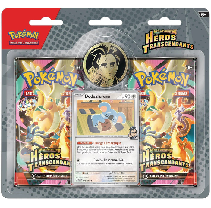 Duo Pack Blister + Pièce - Méga-Évolution Héros Transcendants (Dodoala d'Okuba)