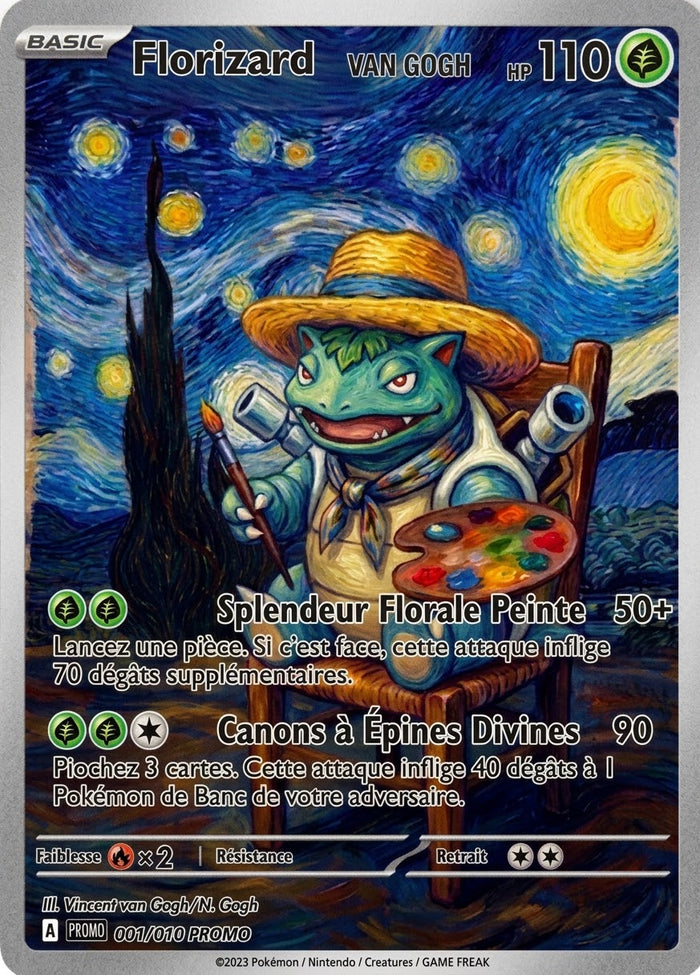 Florizard Van Gogh — Carte Pokémon Fan Art
