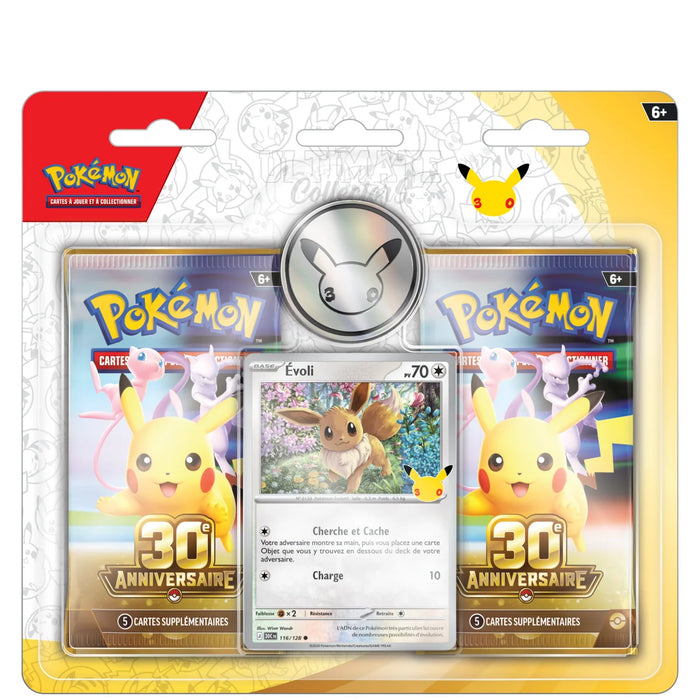 Blister 2 Boosters + Évoli — 30e Anniversaire Pokémon