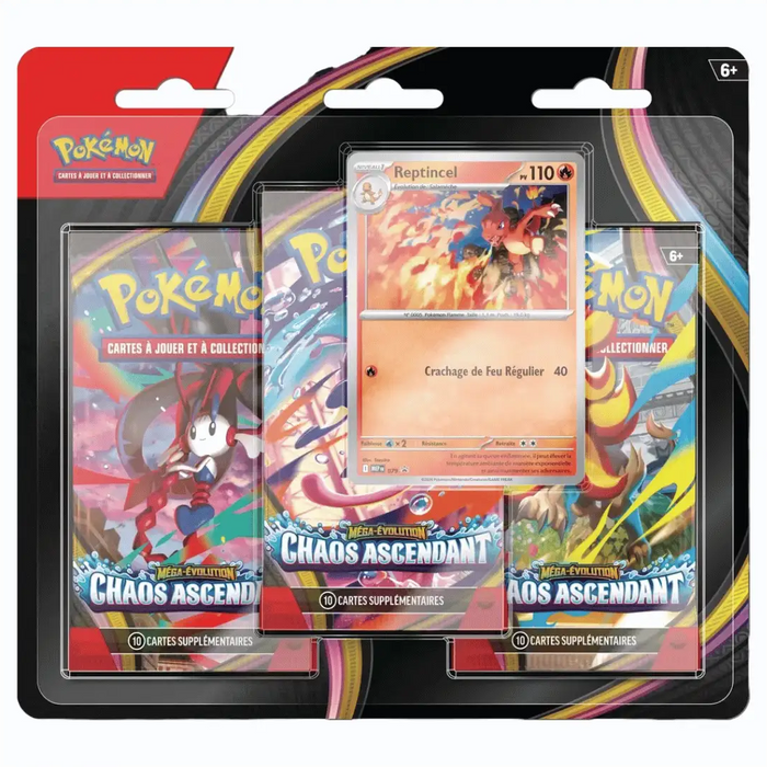 Lot de 6 boosters Pokémon Méga-Évolution Chaos Ascendant